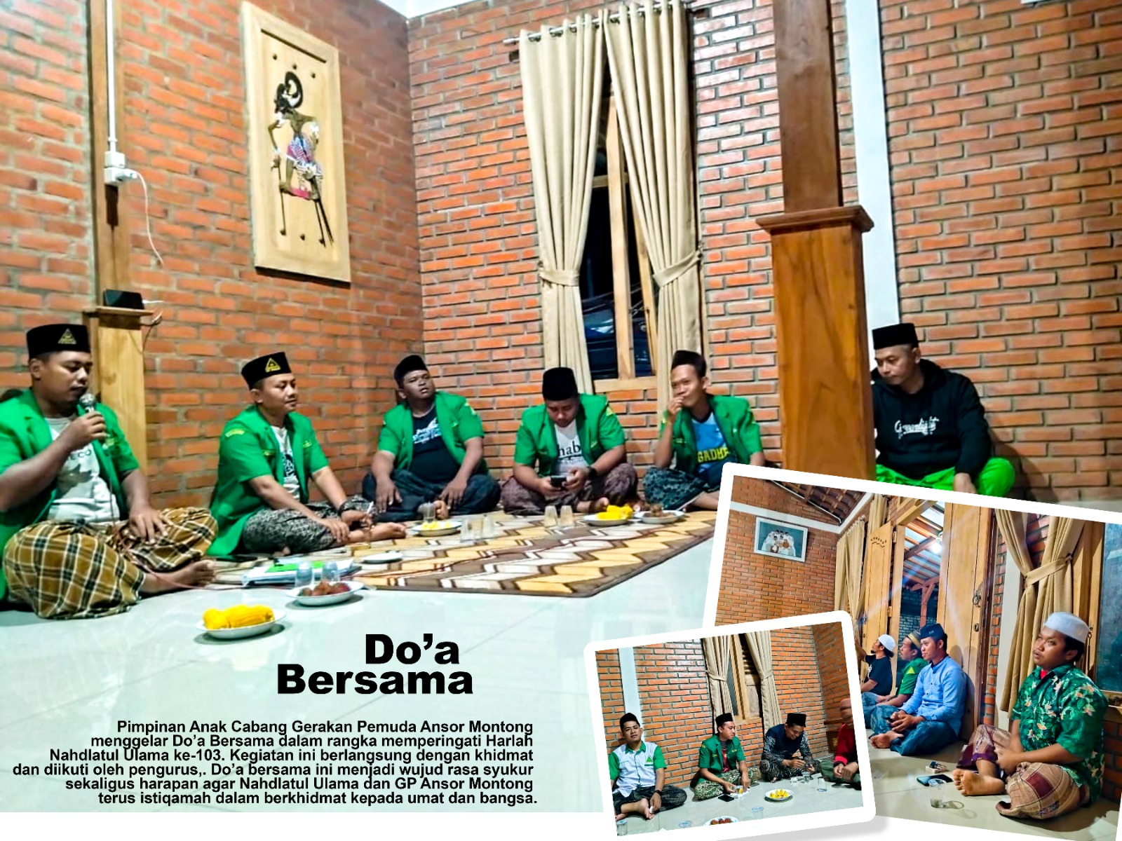 Peringati Harlah NU ke-103, PAC GP Ansor Montong Gelar Tahlil Bersama untuk Para Muassis